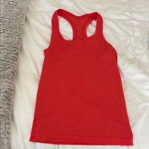 Lululemon Bright Red Hip Length Swiftly Tech Racerback Tank